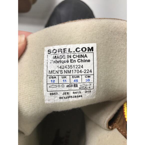 Sorel Men's 12 Waterproof Cheyanne II Lace-Up Cold Weather Duck Boots Winter - Picture 10 of 10